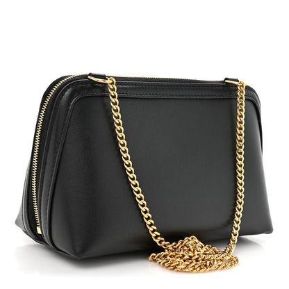 Celine Smooth Calfskin Cuir Triomphe Clutch on Chain Black 3 of 11