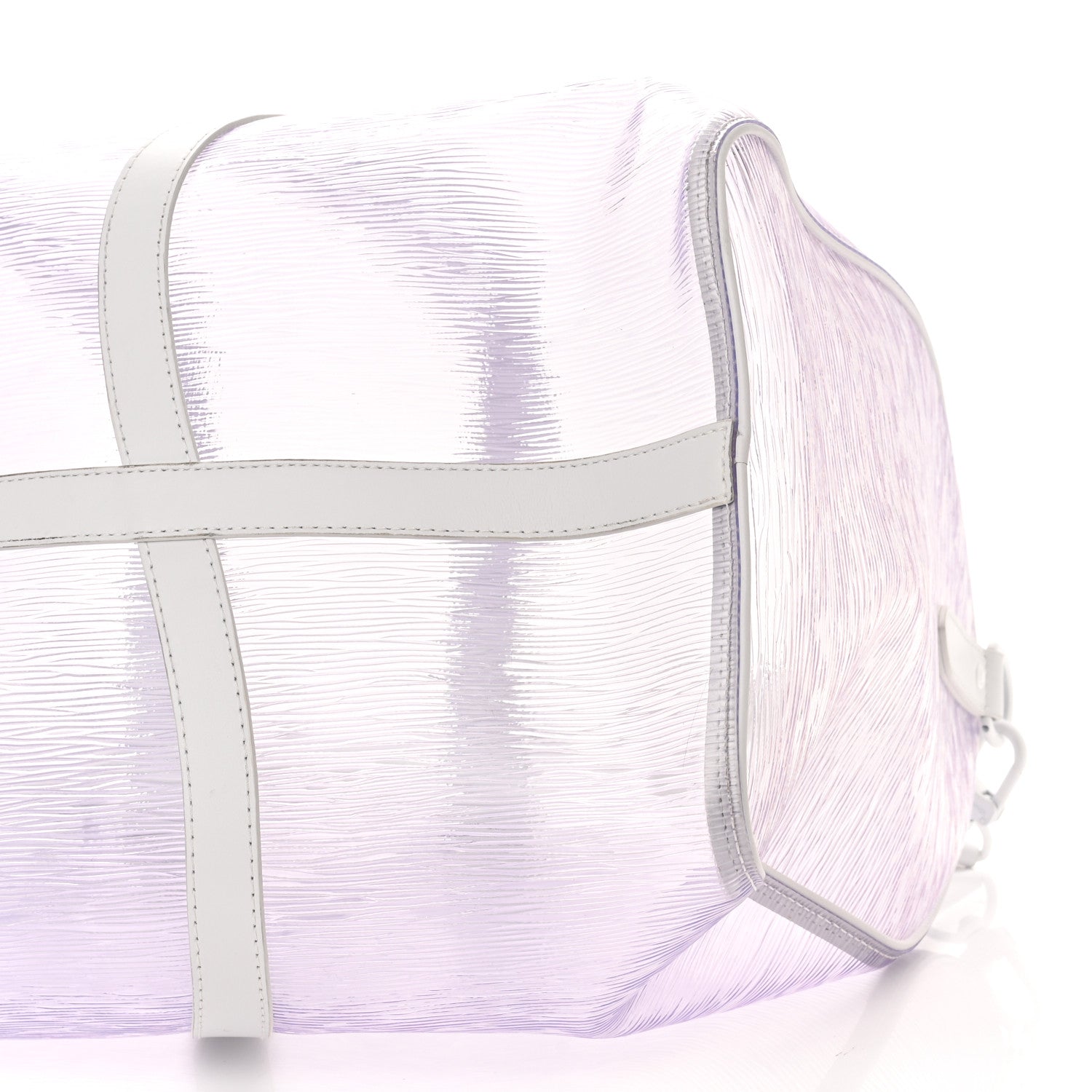 Louis Vuitton PVC Epi Embossed Wavy Keepall Bandouliere 50 White 7 of 13