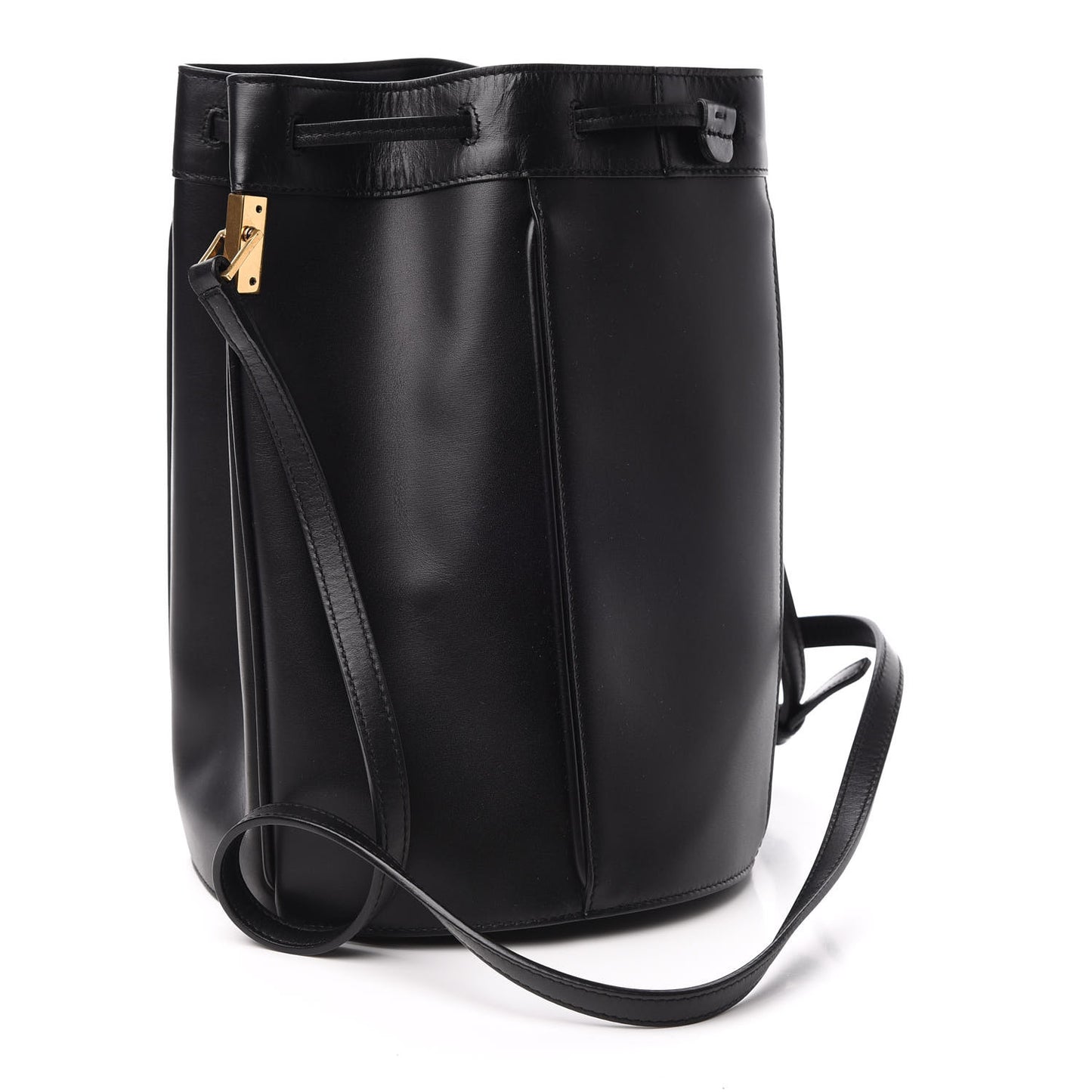 Smooth Calfskin Medium Talitha Bucket Bag Black