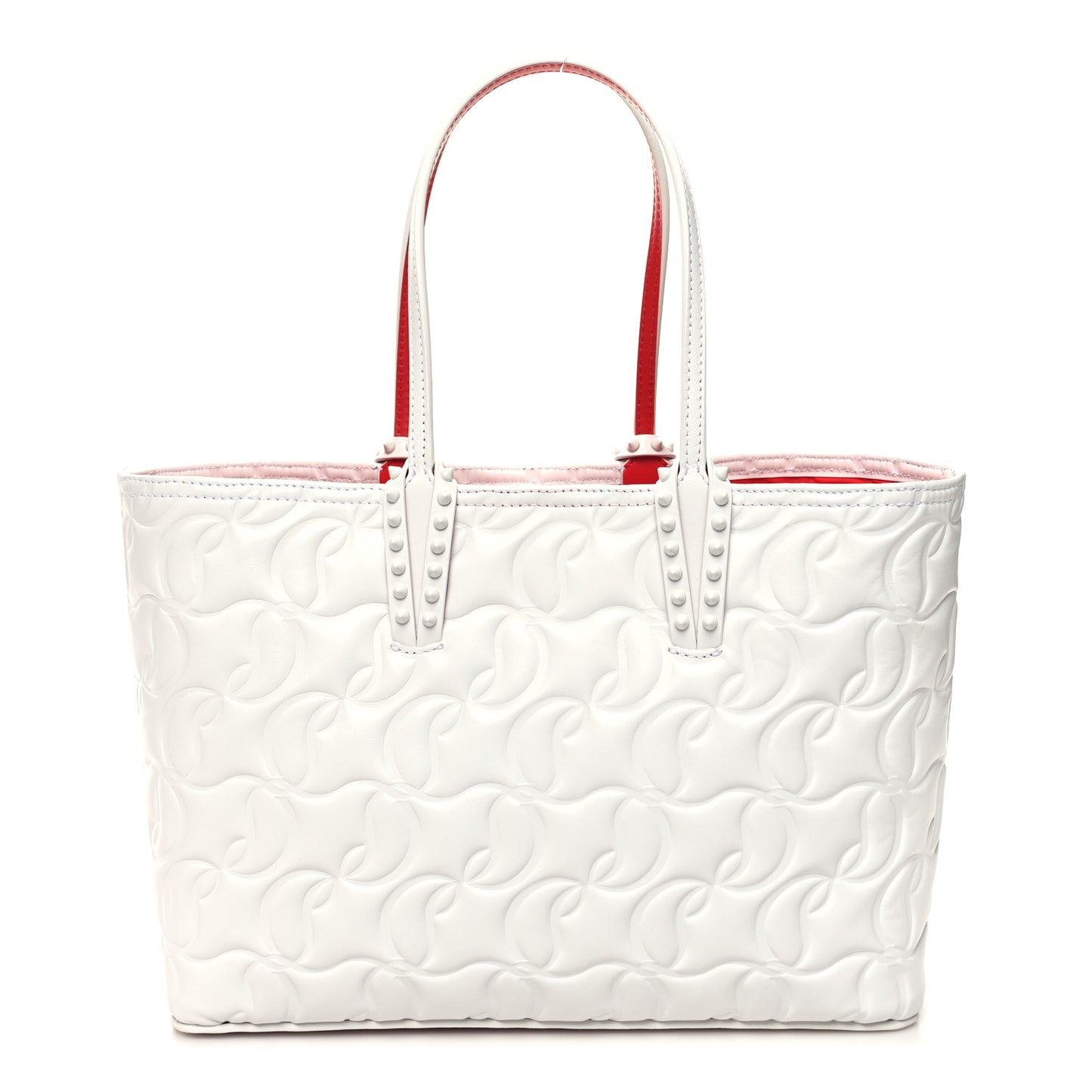 Nappa Embossed Small East West Cabata Tote White