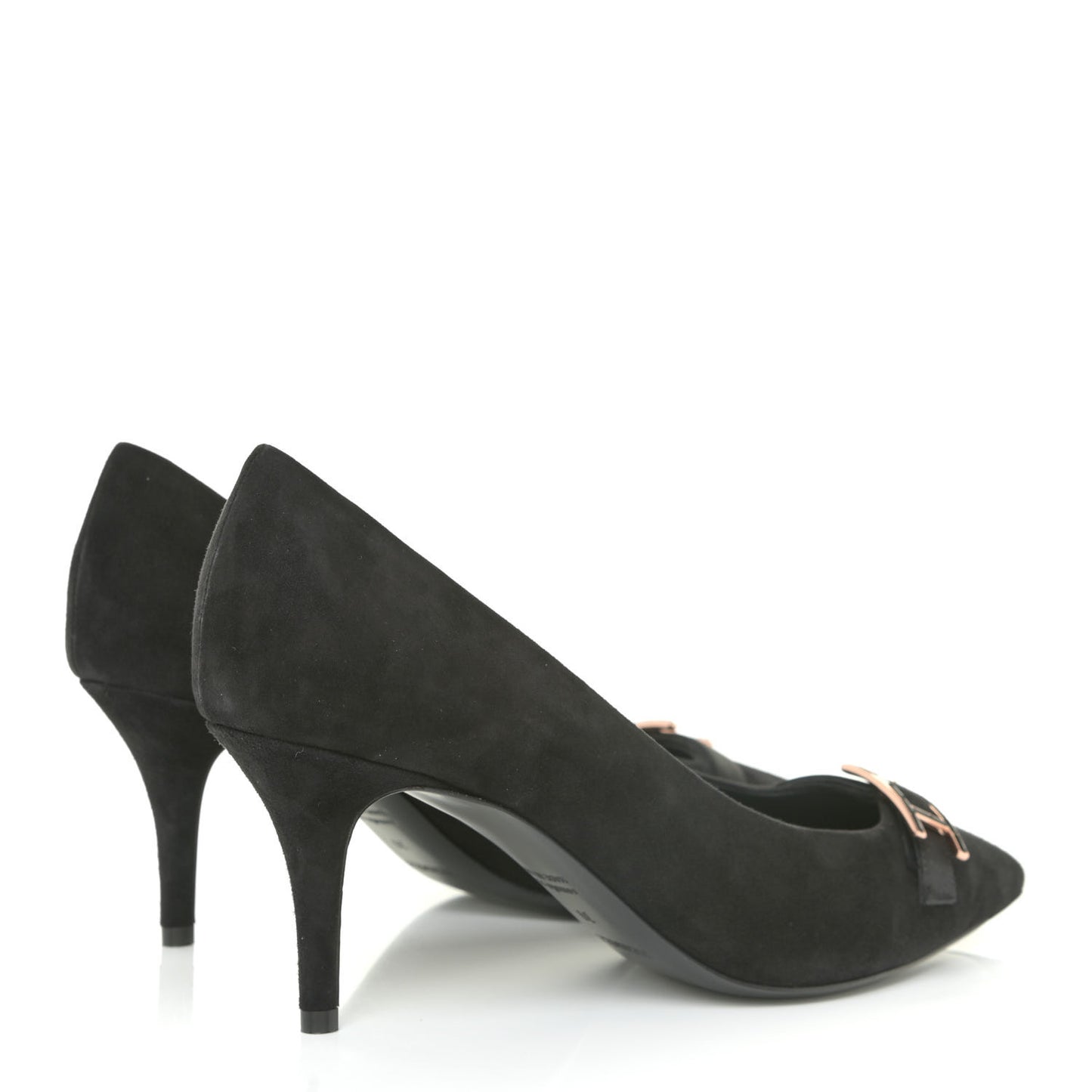 Chevre Velours Blush Pumps 39 Black