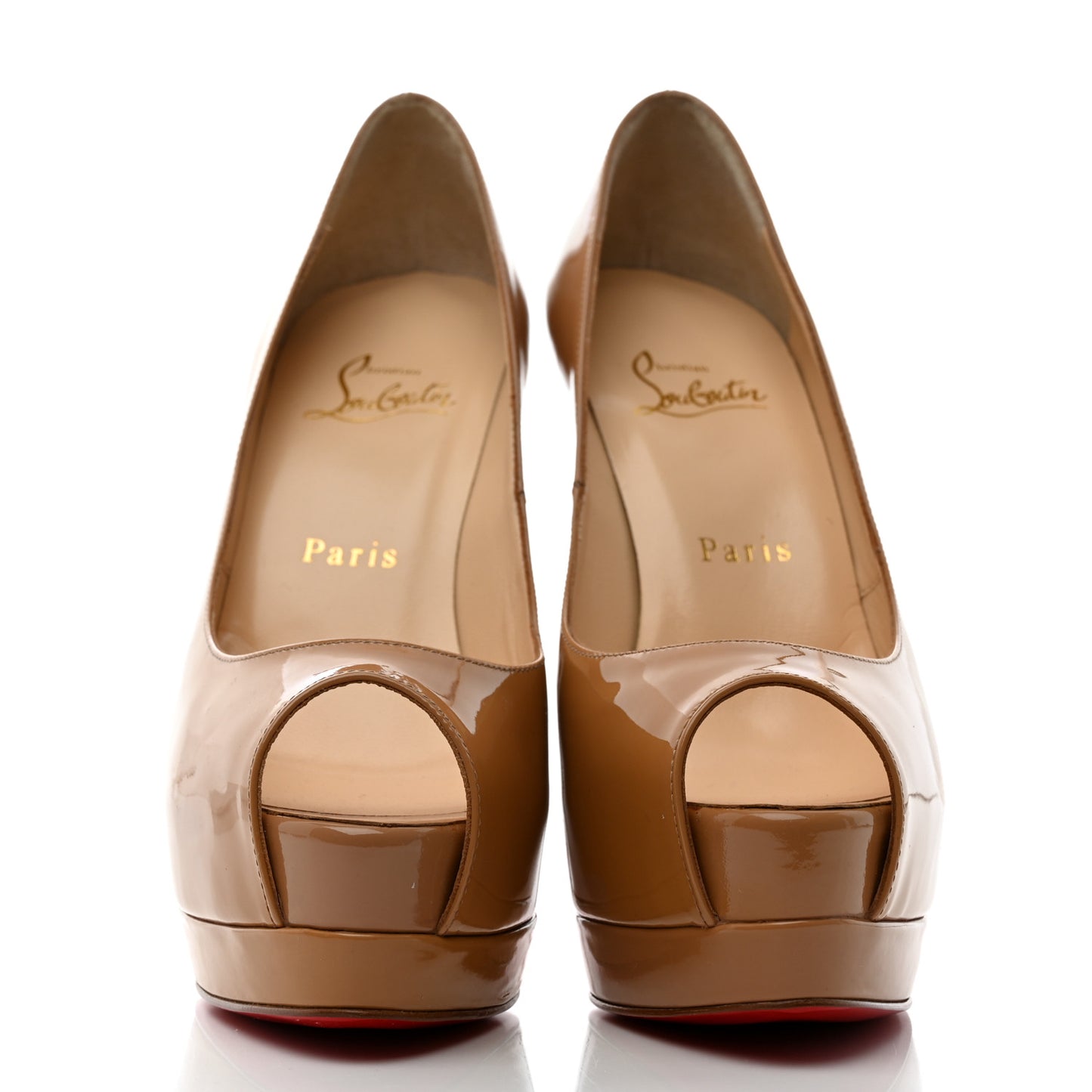 Patent Lady Peep 150 Pumps 36 Nude