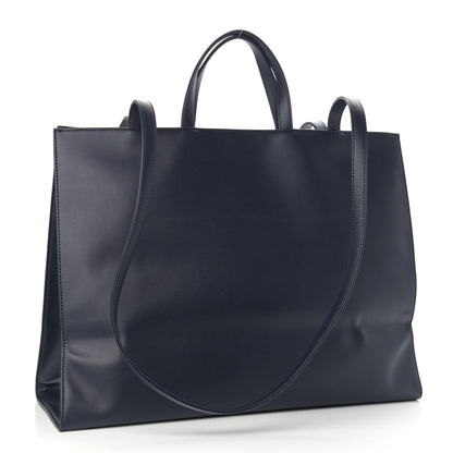 Telfar Vegan Leather Medium Shopping Bag Navy 3 of 10