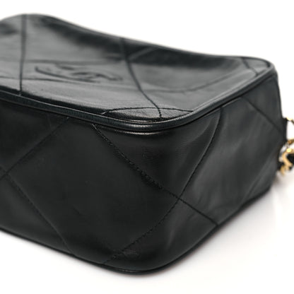 Chanel Lambskin Quilted CC Tassel Camera Case Black 10 of 11
