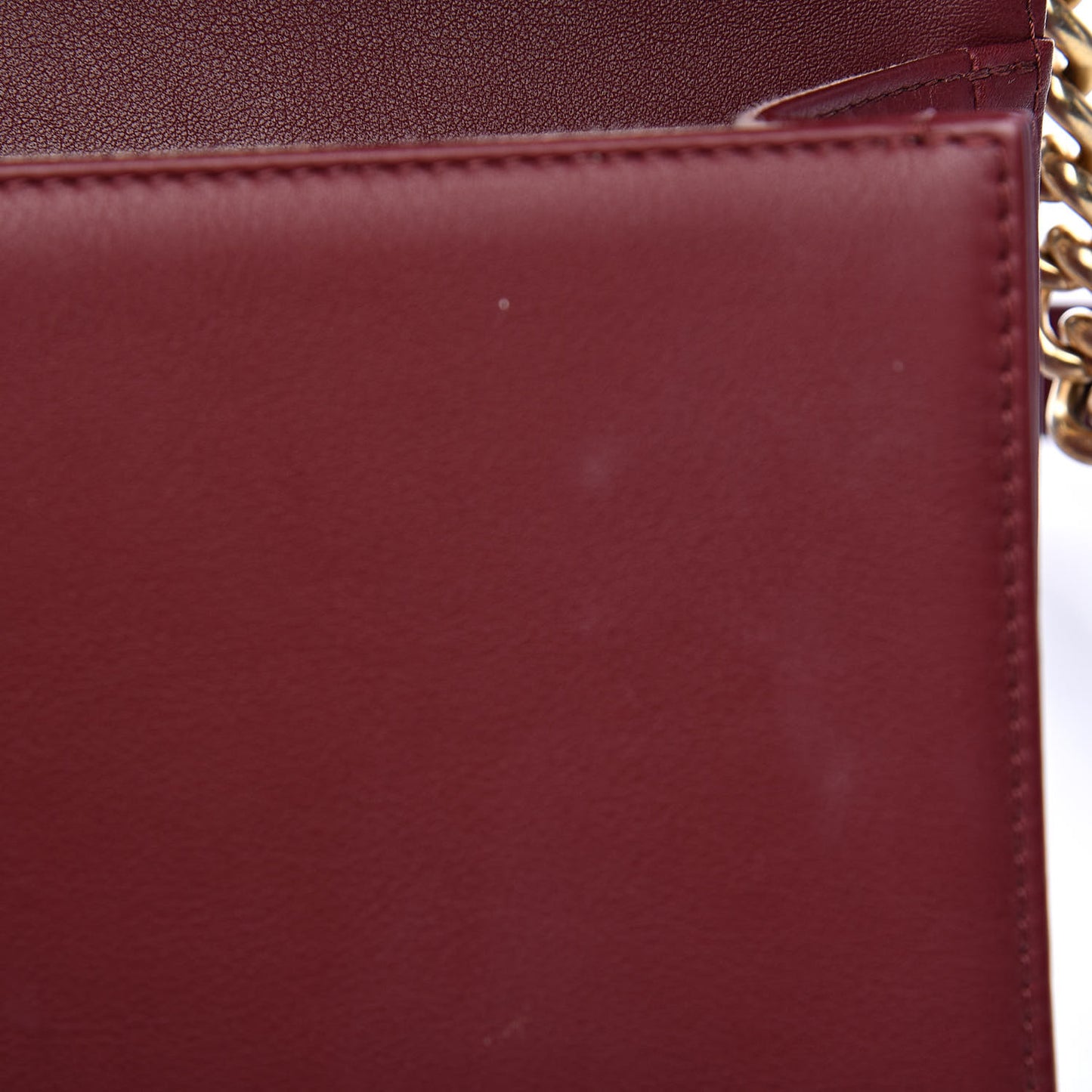 Calfskin Quilted Medium Boy Flap Burgundy