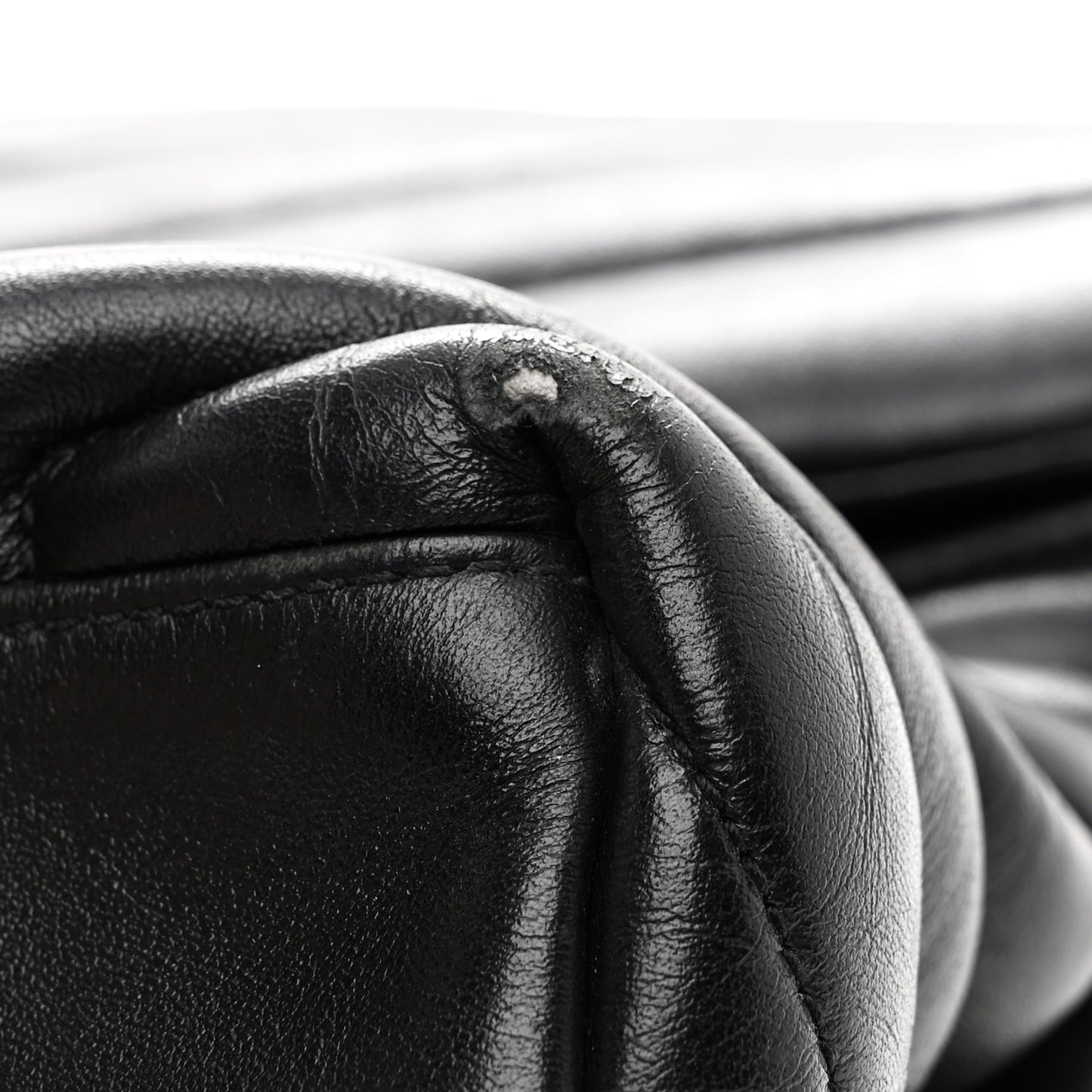 Calfskin Y Quilted Monogram Medium Loulou Chain Satchel Black