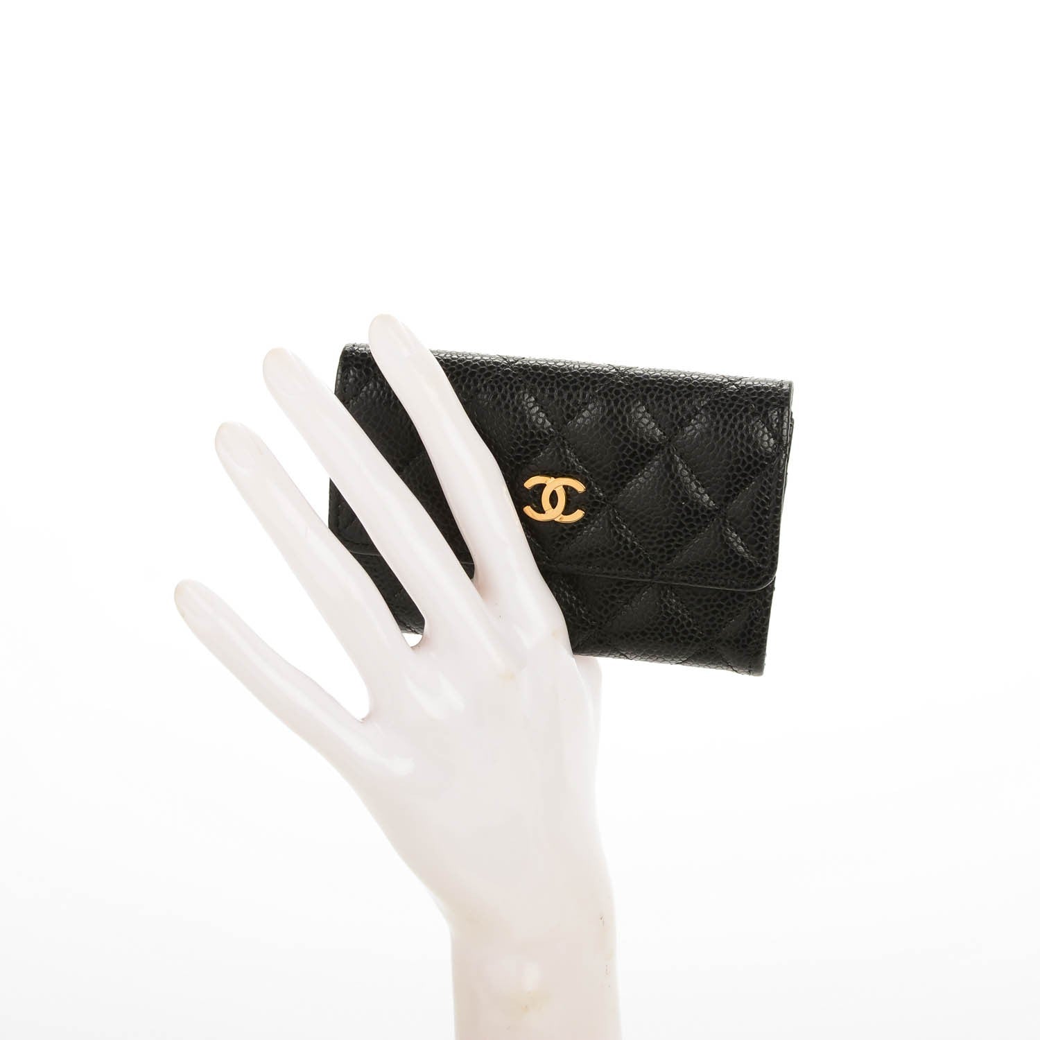 Chanel Caviar Quilted Flap Card Holder Black 2 of 8