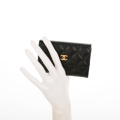 Chanel Caviar Quilted Flap Card Holder Black 2 of 8