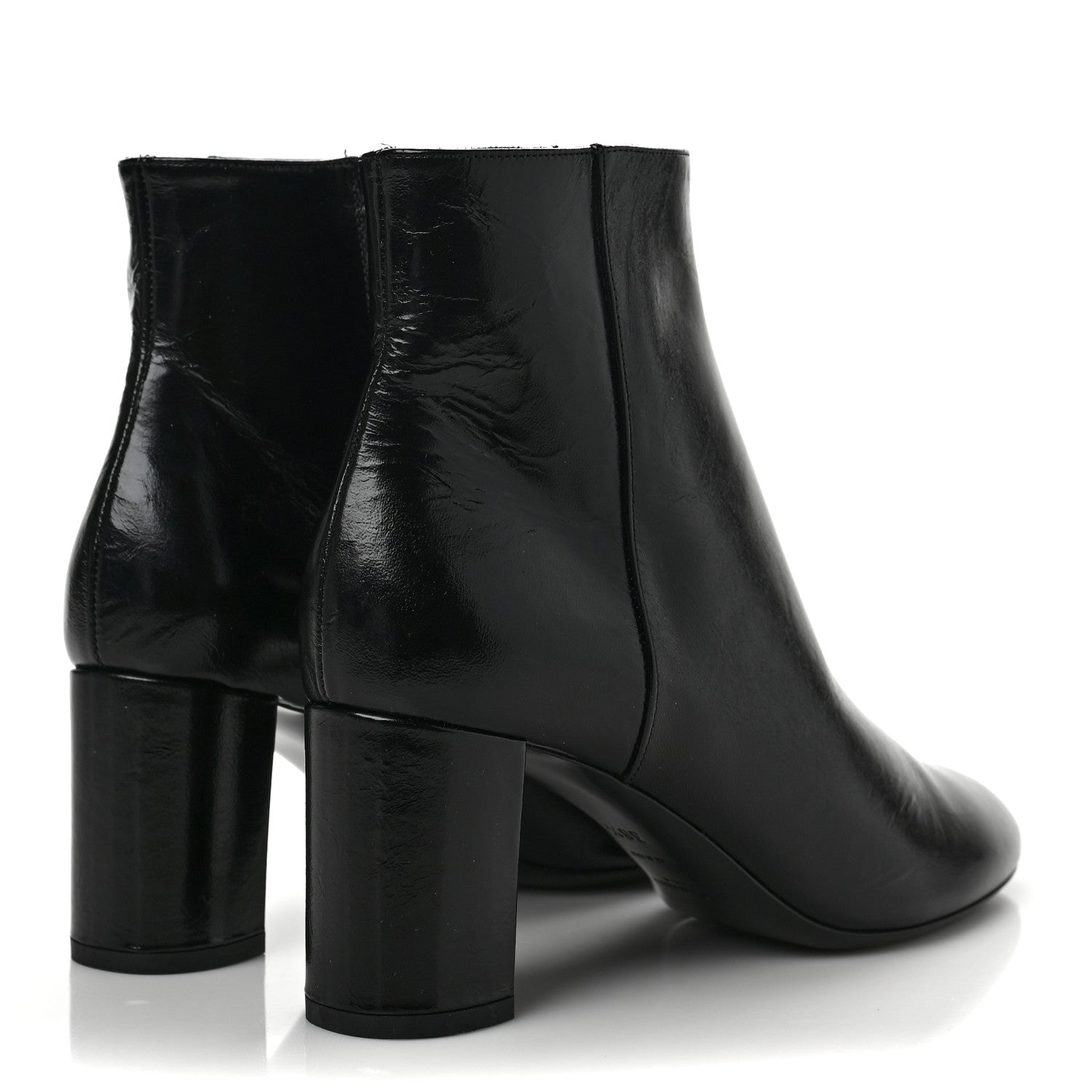 Saint Laurent Calfskin Loulou 70 Uniform Ankle Boots 38.5 Black 4 of 7