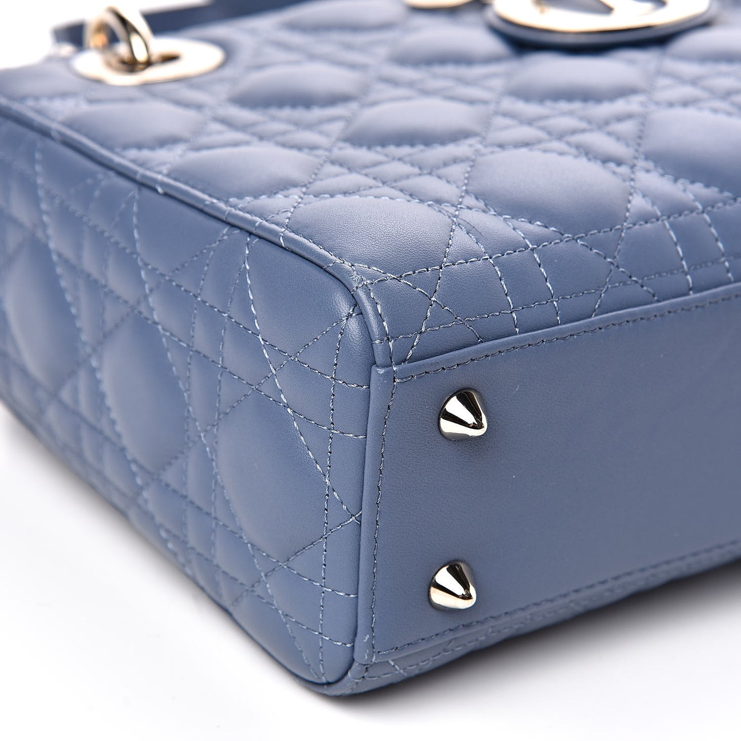 Lambskin Cannage Small My ABCDior Lady Dior Denim Blue