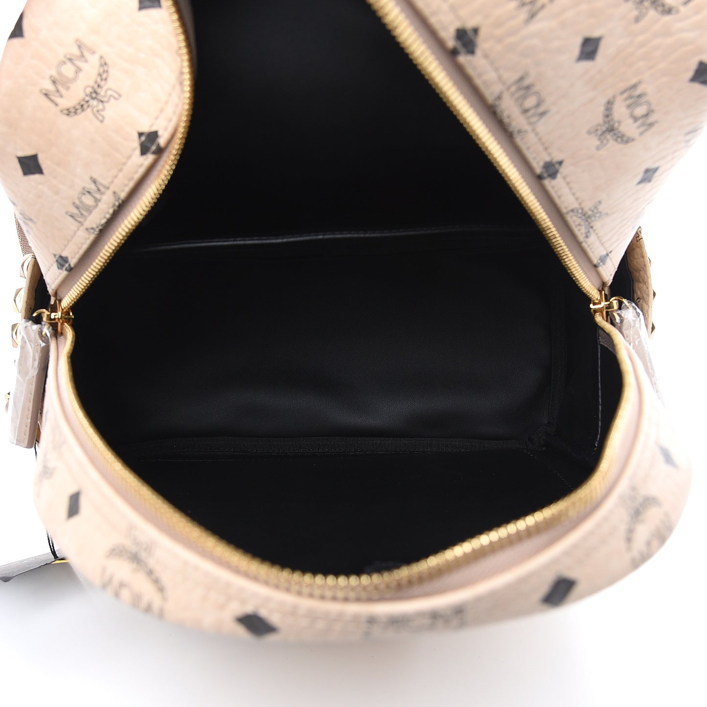 Visetos Small Side Stud Stark Backpack Beige