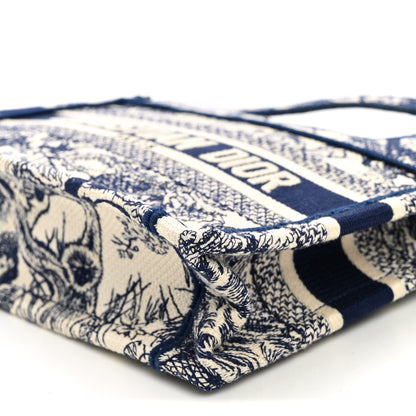 Christian Dior Canvas Embroidered Mini Toile De Jouy Book Tote Blue 9 of 10