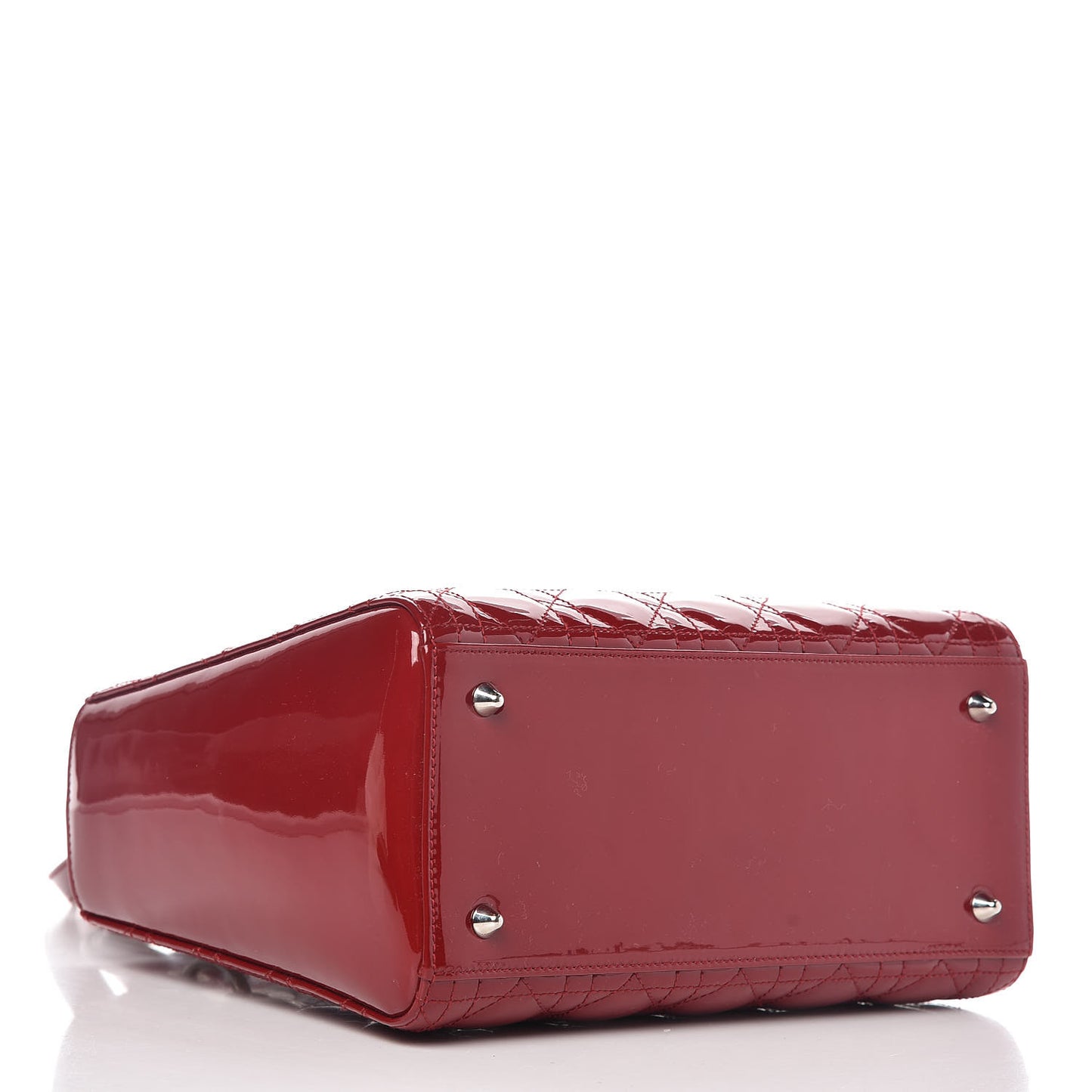 Patent Cannage Medium Lady Dior Red