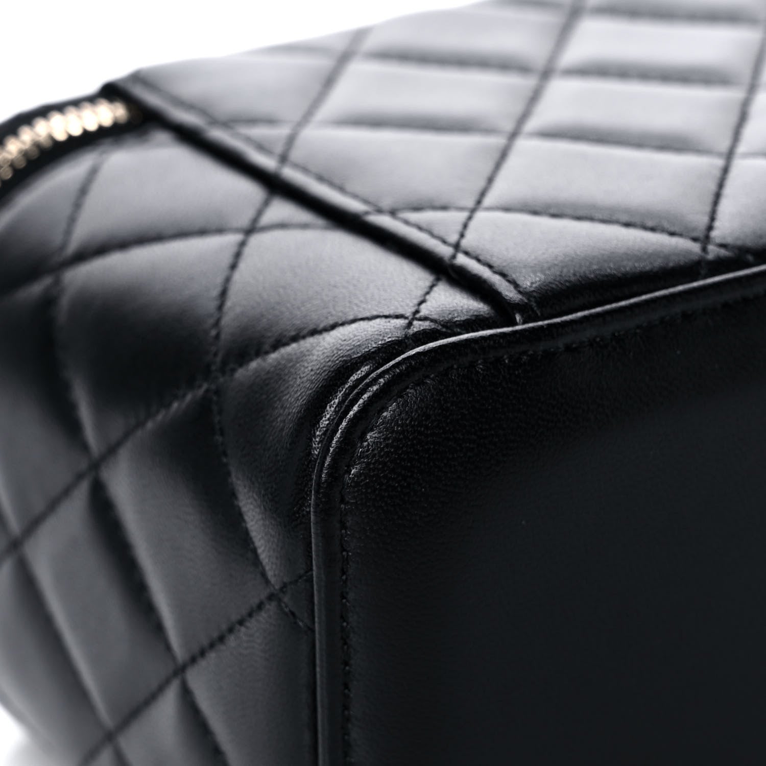 Chanel Lambskin Quilted Small Top Handle Vanity Case With Chain Black 11 of 14