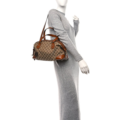 Gucci Monogram Small Brick Lane Boston Light Brown 2 of 10