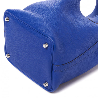 Hermes Taurillon Clemence Picotin Lock 26 GM Bleu Electrique 4 of 7