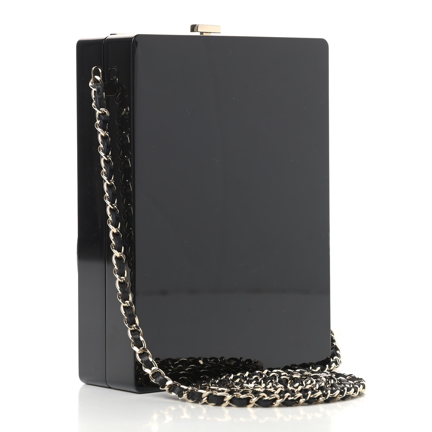 Chanel Plexiglass Strass N°5 Minaudière Black Gold 2 of 8