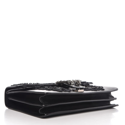 Gucci Calfskin Embroidered Medium Dionysus Shoulder Bag Black 4 of 9