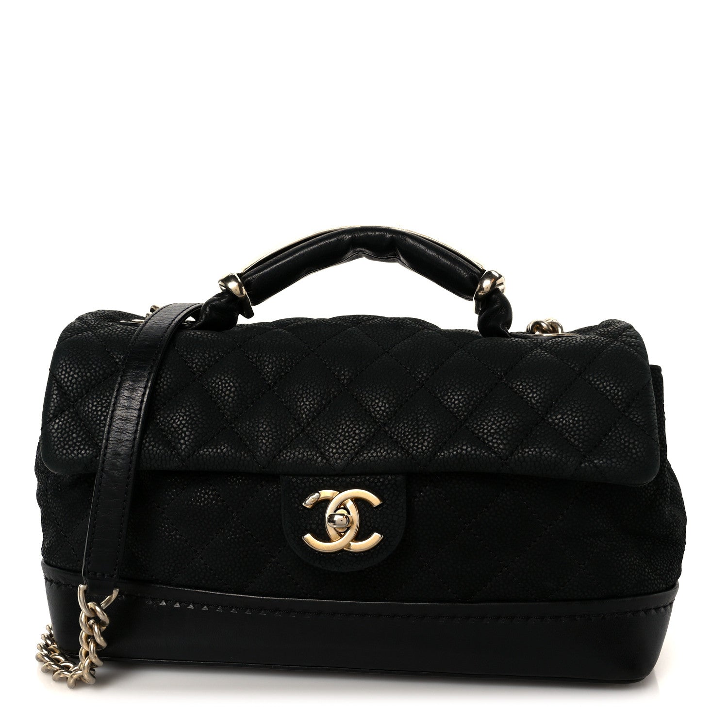 Chanel Iridescent Grained Calfskin Medium Globe Trotter Flap Black 1 of 11