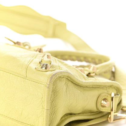 Balenciaga Agneau Giant 12 Gold Hardware Mini City Jaune Citronnade 10 of 18
