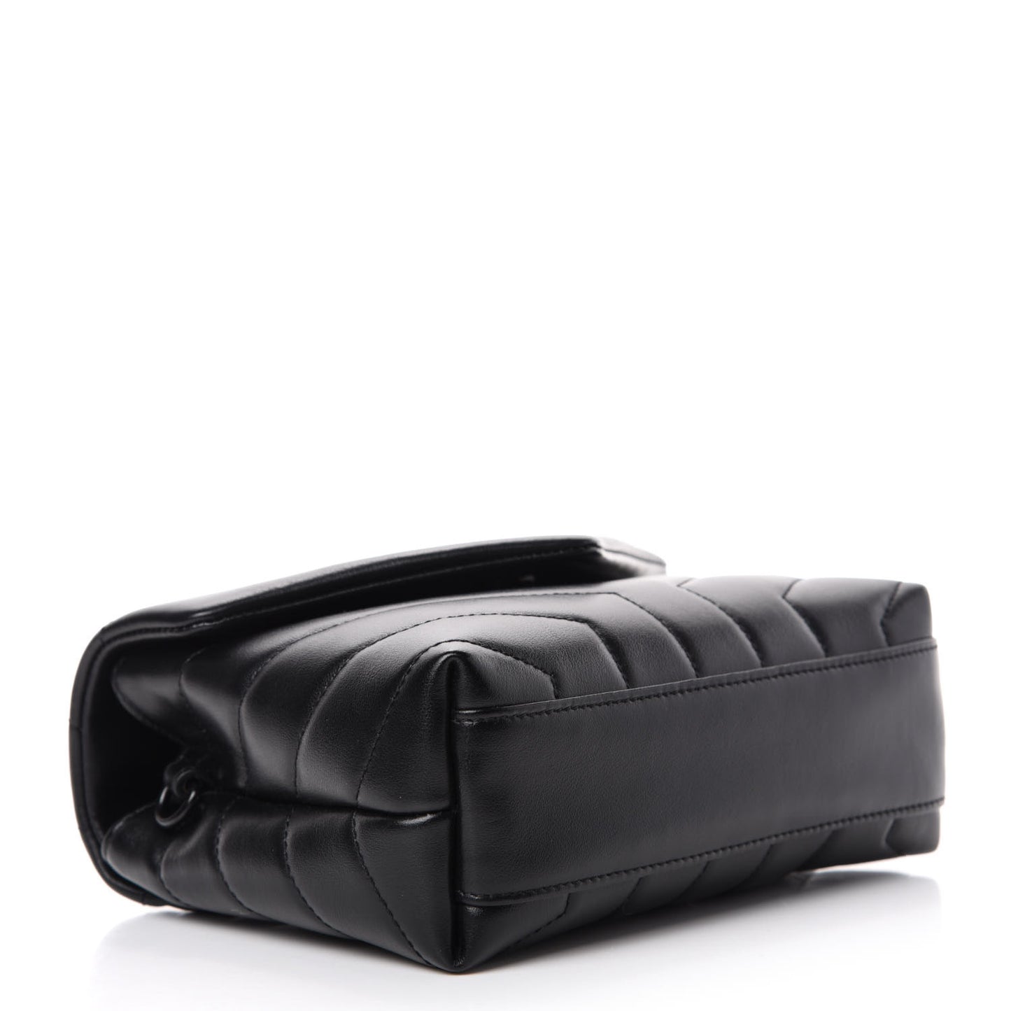 Calfskin Y Quilted Monogram Toy Loulou Crossbody Bag Black