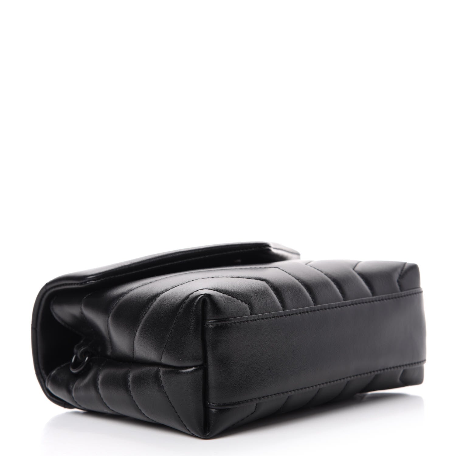 Saint Laurent Calfskin Y Quilted Monogram Toy Loulou Crossbody Bag Black 4 of 12