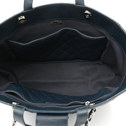 Chanel Caviar Quilted Large CC Box Shopping Tote Navy 5 of 24