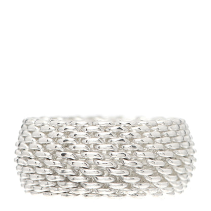 Tiffany Sterling Silver Somerset Mesh Ring 54 6.75 3 of 4
