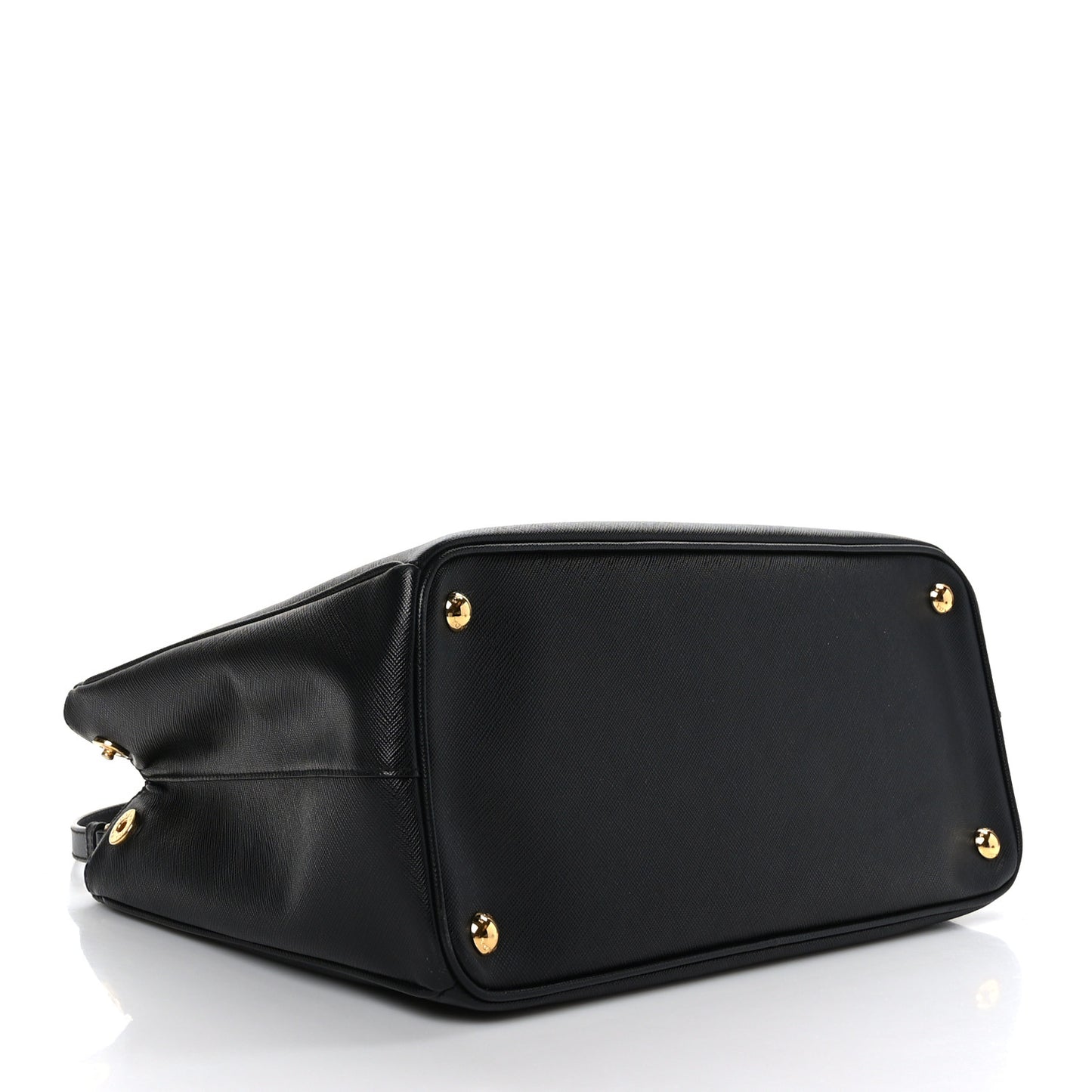 Saffiano Medium Galleria Double Zip Tote Black