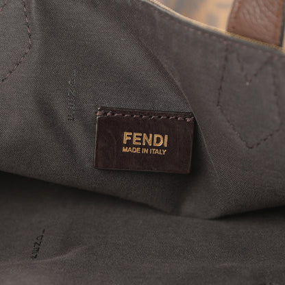 Fendi Zucca Vitello Artic Special Shopping Tote Tobacco Castagna 6 of 16