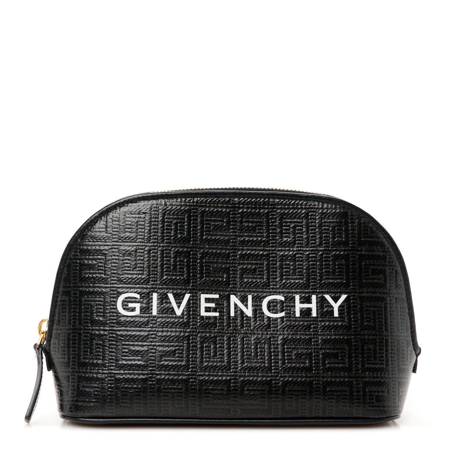 Givenchy Coated Canvas Logo 4G Embossed Cosmetic Pouch Black 1 of 10
