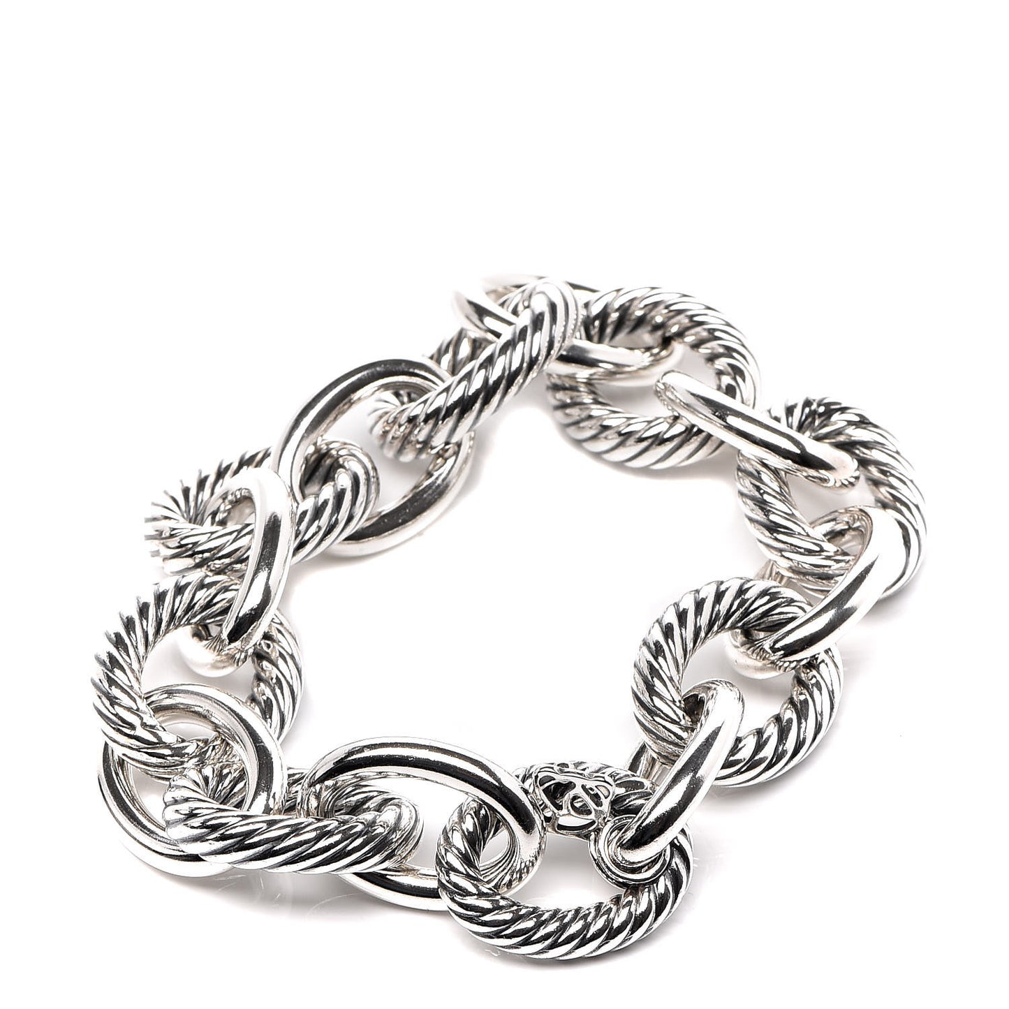 Sterling Silver 17mm Extra Large Oval Link Bracelet