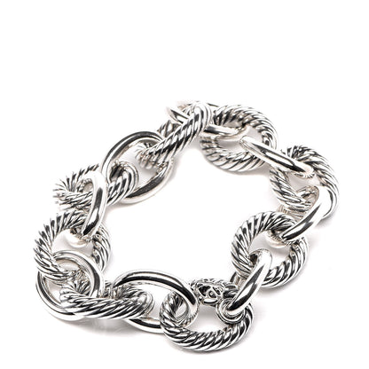 David Yurman Sterling Silver 17mm Extra Large Oval Link Bracelet 3 of 6