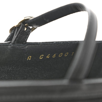 Chanel Suede Kidskin Lambskin Patent Calfskin Cap Toe CC Mary Jane Flats 39.5 Black 9 of 9