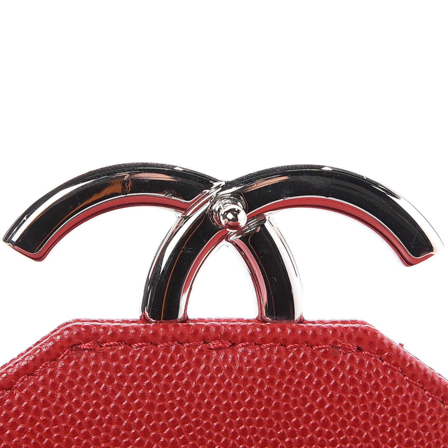 Chanel Caviar Macro Chevron Small Single Flap Red 11 of 13