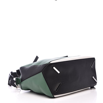 Loewe Calfskin Medium Puzzle Bag Forest Green White Black 4 of 11