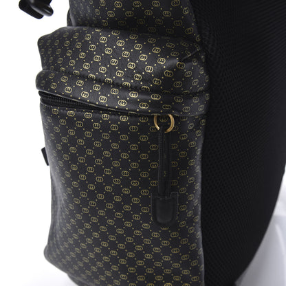 Gucci X DAPPER DAN Calfskin Laminated Ayers GG Micro Monogram Double Buckle Backpack Black Gold 10 of 19
