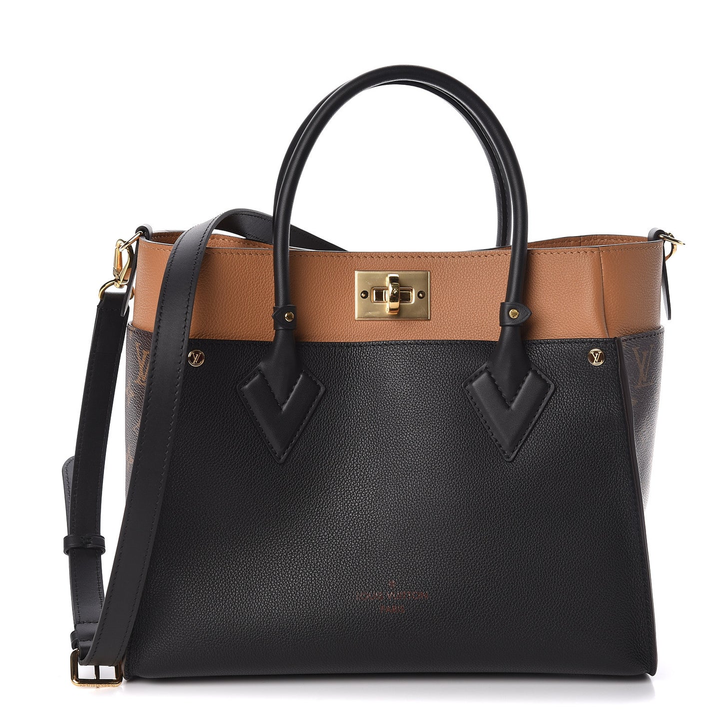 Calfskin Monogram On My Side Black
