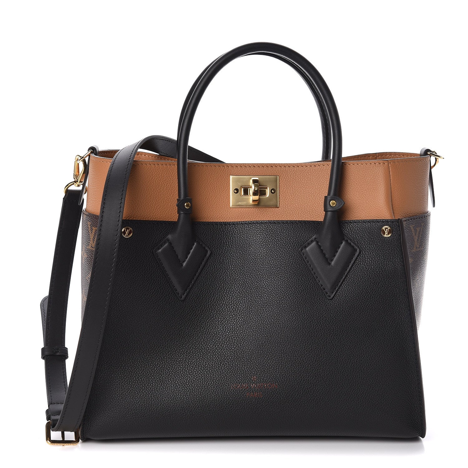 Louis Vuitton Calfskin Monogram On My Side Black 1 of 10