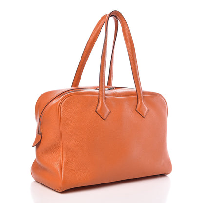 Hermes Taurillon Clemence Victoria II 35 Orange 3 of 12