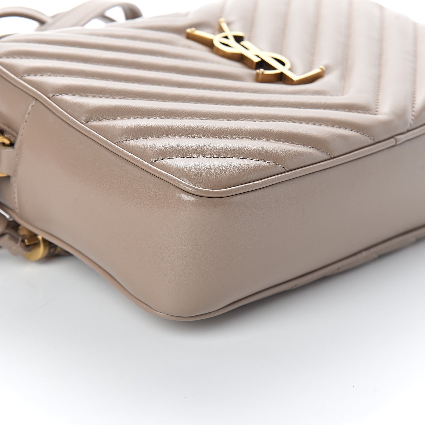 Calfskin Matelasse Monogram Lou Camera Bag Dusty Grey