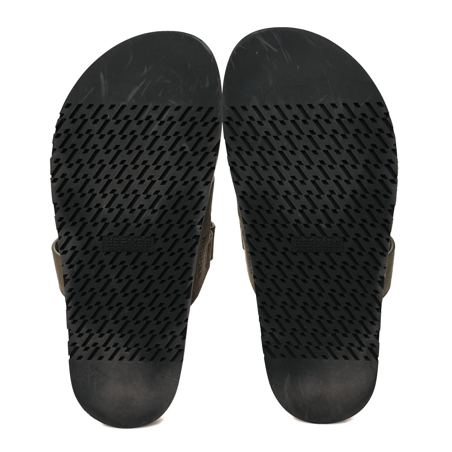Hermes Suede Goatskin Mens Chypre Sandals 43 Vert Toundra 5 of 8