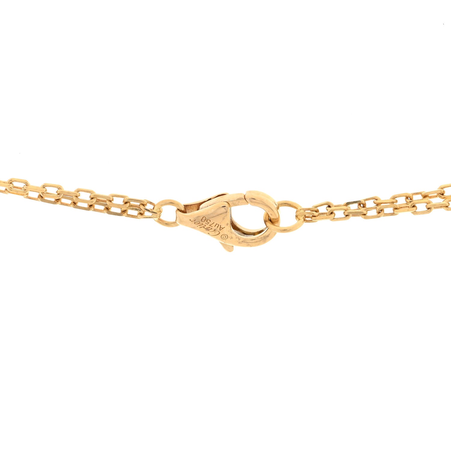 Cartier 18K Yellow Gold 2 Diamond LOVE Necklace 4 of 4