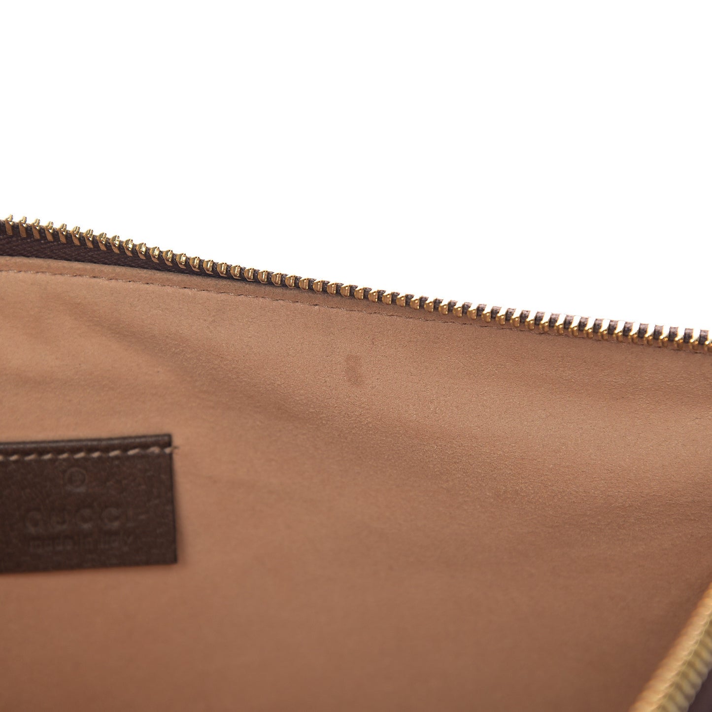 GG Supreme Monogram Large Ophidia Pouch Clutch Brown