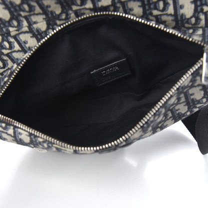 Christian Dior Oblique Mens Saddle Bag Blue 5 of 9