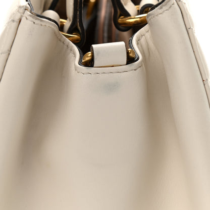 Gucci Calfskin Matelasse Small GG Marmont Tote White 12 of 13