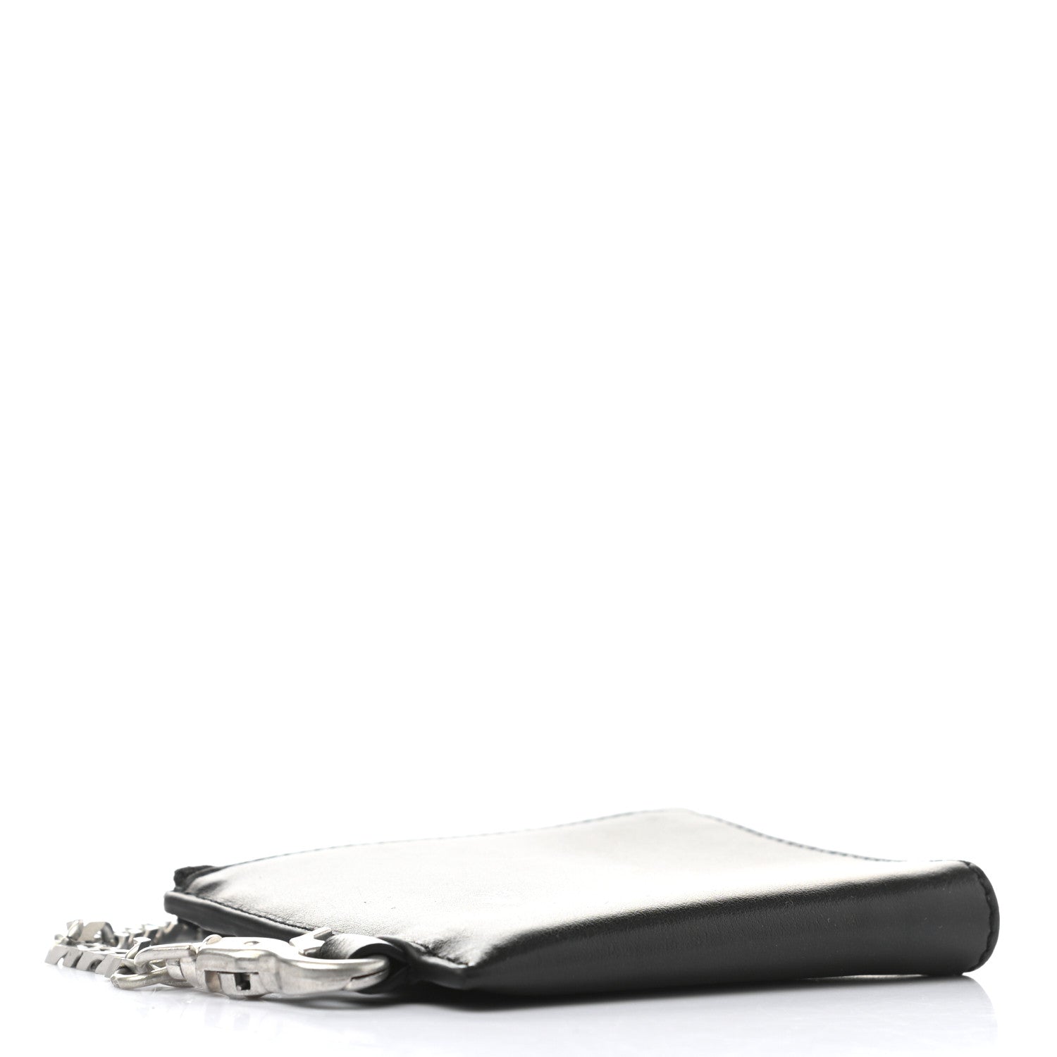 Off-White Calfskin Zip Chain Wallet Black 4 of 7
