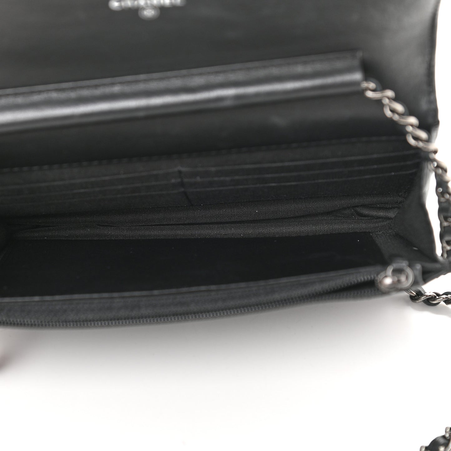 Lambskin Quilted Boy Wallet On Chain WOC Black