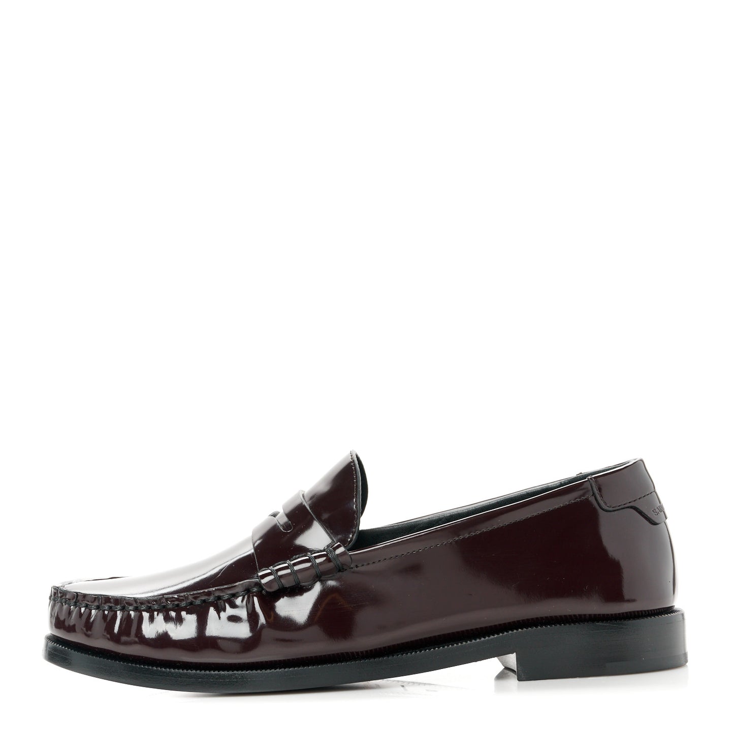 Patent Calfskin Penny Loafers 37 Cordovan Red