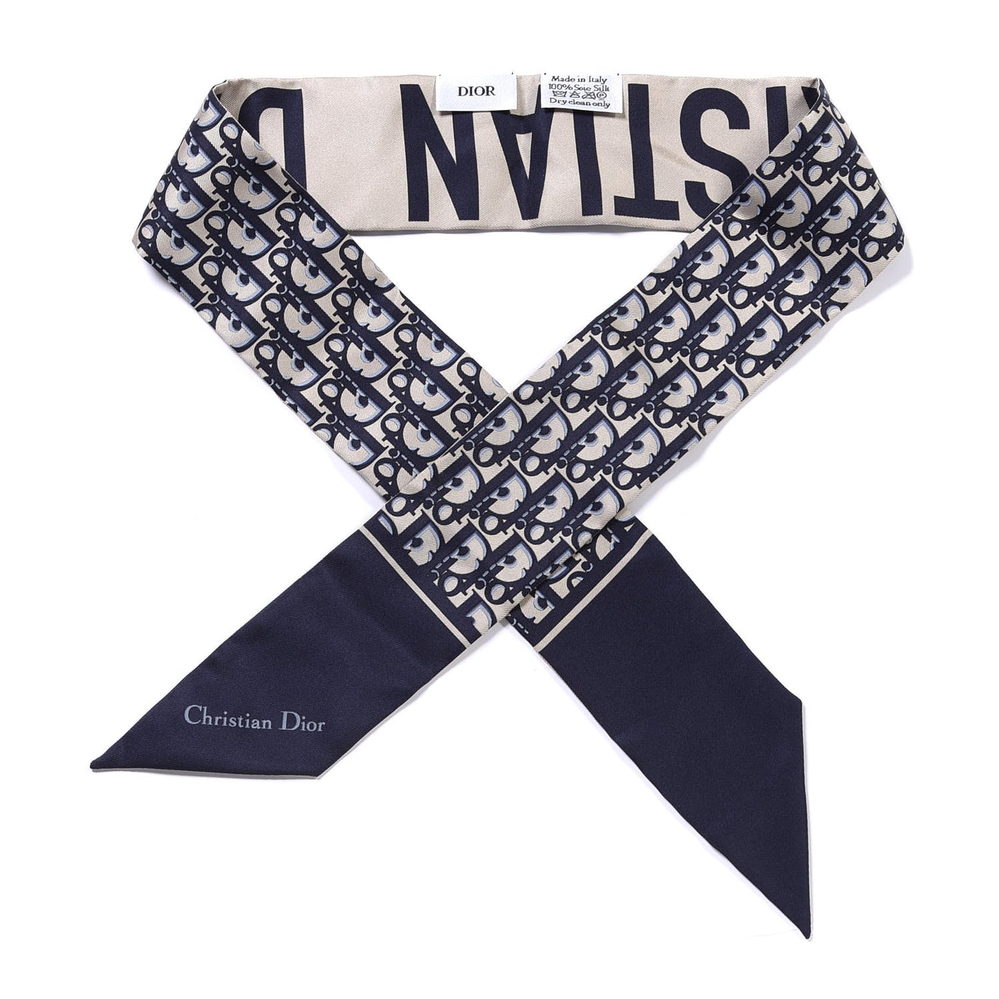 Silk Oblique Mitzah Scarf Blue